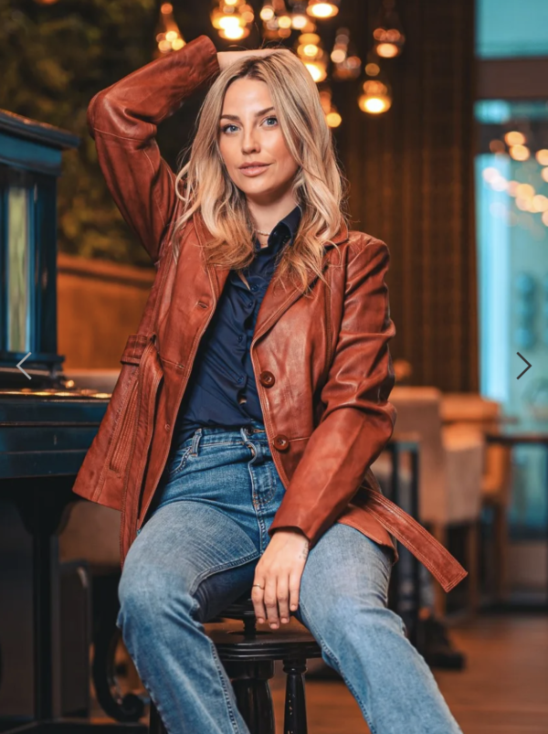 Alice Leather Coat - Image 2